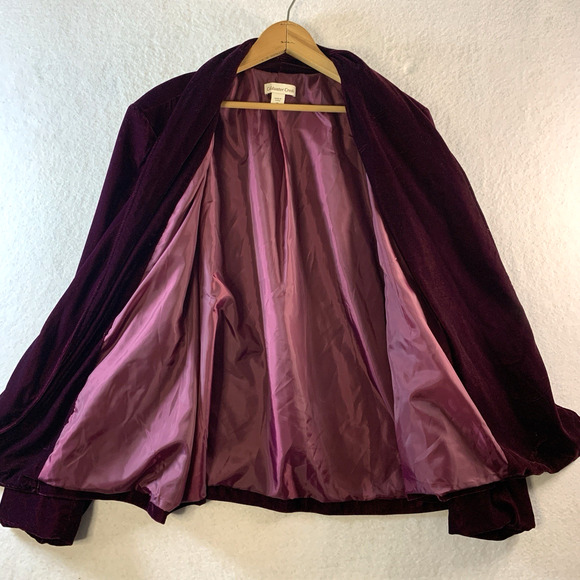 Womens Velvet Open Front Cardigan Jacket Sz 1X Wine Red Whimsigoth Witchy Event - Picture 4 of 13